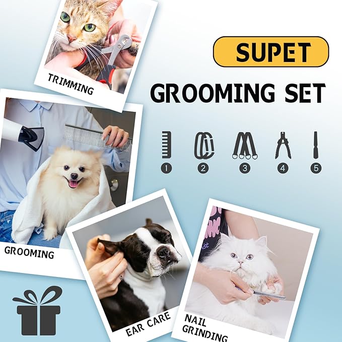 Supet Dog Grooming Hammock Harness for Cats Dogs, Relaxation Pet Restraint & Small Animal Leashes Sling Helper Nail Trimming Clipping