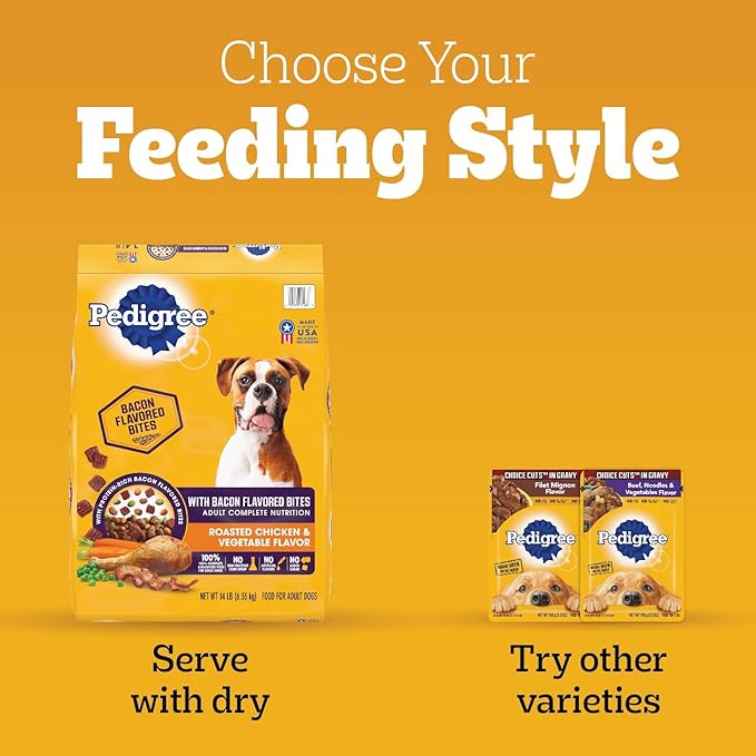 Pedigree Choice Cuts in Gravy Adult Soft Wet Dog Food Variety Pack, 3.5 oz Pouches, 30 Count