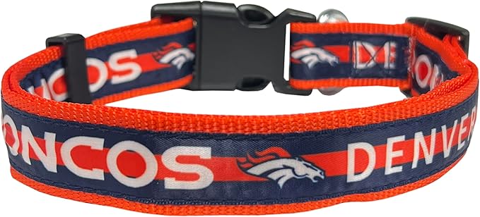 New & Improved Pets First NFL Denver Broncos Licensed PET Collar, Medium - Heavy-Duty, Strong, and Durable New Dog Collar. Available in 32 Football Teams and 4 Sizes