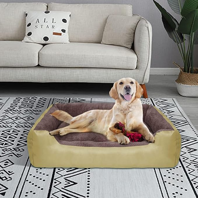 PUPPBUDD Dog Beds for Medium Dogs, Washable Dog Bed Comfortable and Breathable Pet Bed Rectangle Warming Dog Bed for Medium Dogs