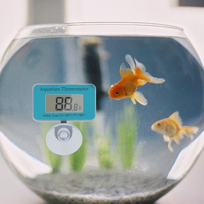 Aquarium Thermometer with Sucker, Second Generation（Update）, 2 Pack, 1 Yr Warranty