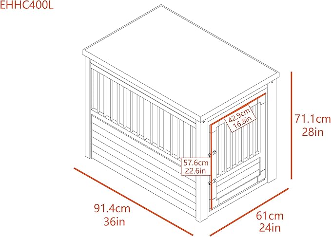 New Age Pet ecoFLEX Pet Crate/End Table, Large, Grey