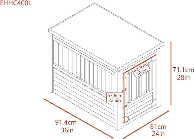 New Age Pet ecoFLEX Pet Crate/End Table, Large, Espresso