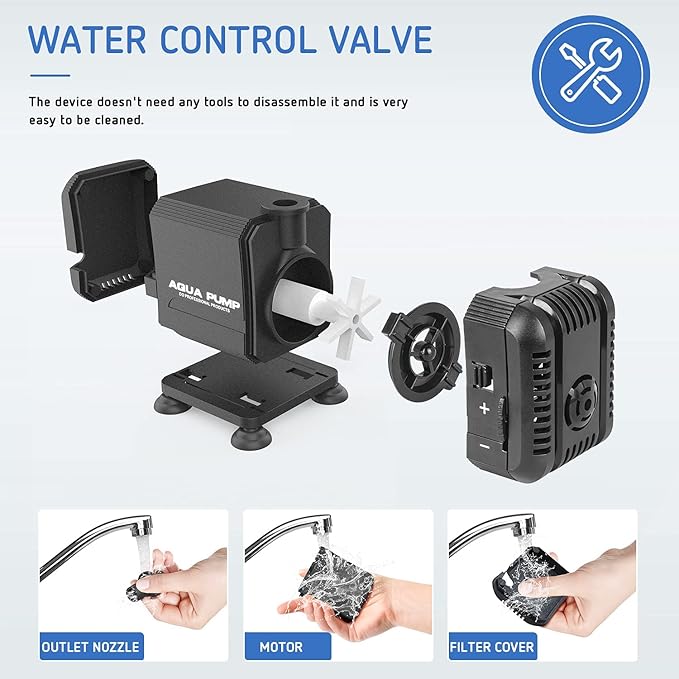 Simple Deluxe 15W 400GPH Submersible Water Pump for Pond Aquarium Hydroponics Fish Tank Fountain Waterfall