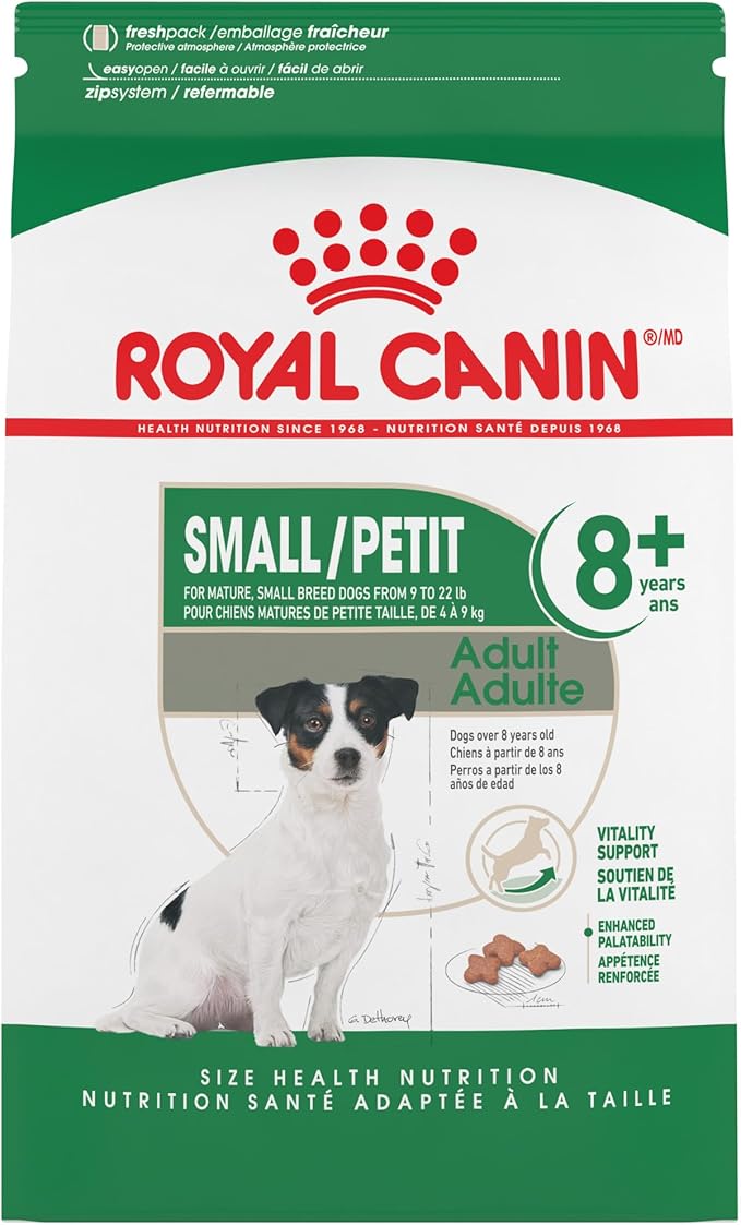 Royal Canin Small Adult 8+ Dry Dog Food, 13 lb bag