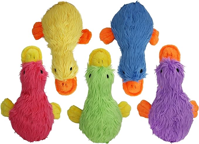 MULTIPET Duckworth Plush Filled Dog Toy, Assorted Colors, (Pack of 1)