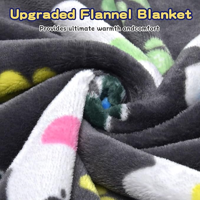 Dog Blankets for Large Dogs,1 Pack 3 Dogs Blankets for Large Medium Blanket, Super Soft Fluffy Premium Fleece Pet Blanket Flannel Throw, 41x31 inch, Grey/Blue/Yellow