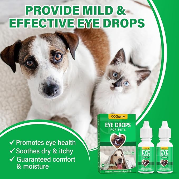 Cataract Drops for Dogs, Dog Eye Drops, Improve Vision Clarity, Improve Eye Vision and Cataracts(2 x 10 mL)