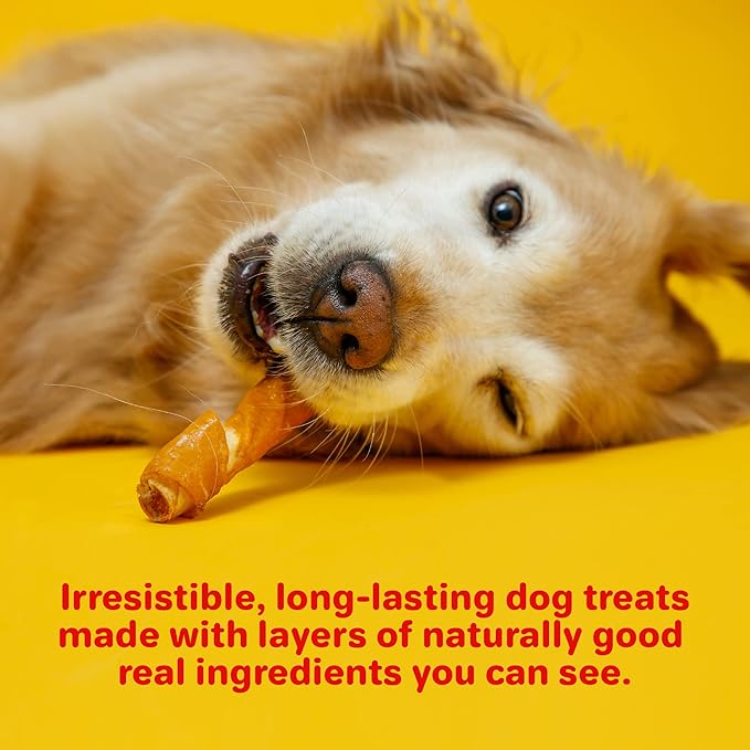 Hartz Oinkies Porkalicious Smoked Pig Skin Jerky Twists Dog Treats, 32pk