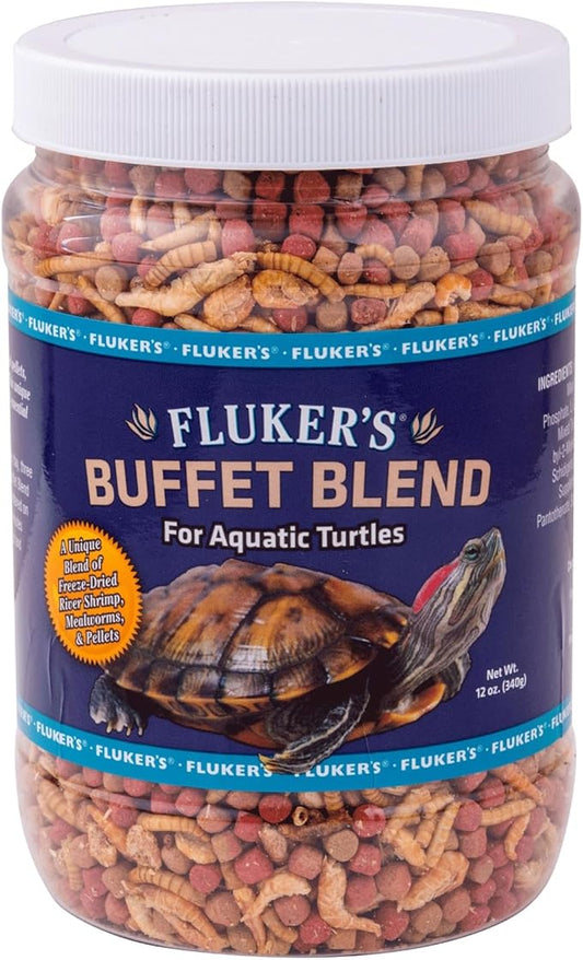 Fluker's Flukers 70131 Buffet Blend Aquatic Formula Turtle Food, 12oz