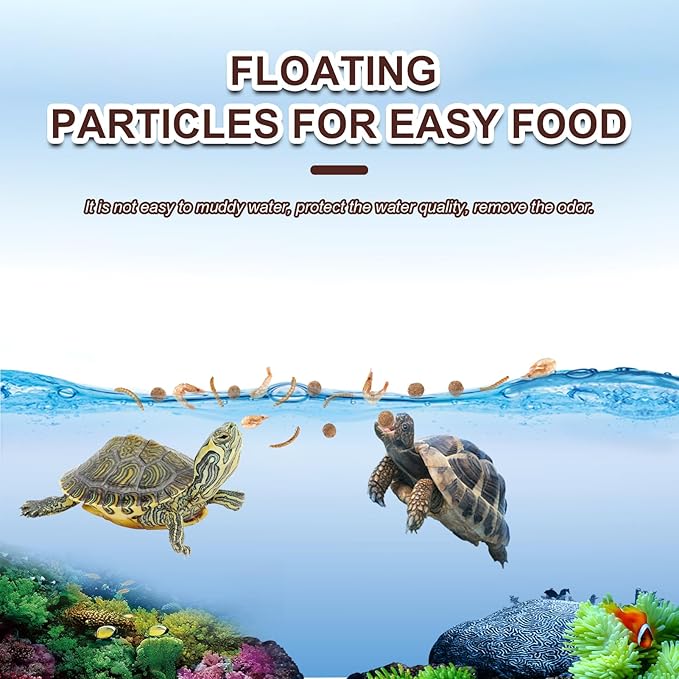Aquatic Turtle Medley Treat Food - Turtle Nutri Stick Freeze Dried Shrimp Dried Mealworms for Turtles Newts Frogs (6 OZ)