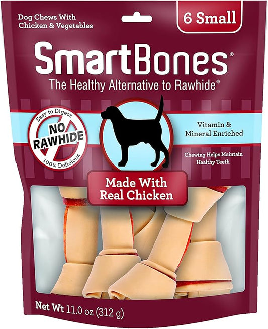 SmartBones Small Chews, Treat Your Dog to a Rawhide-Free Chew Made with Real Meat and Vegetables