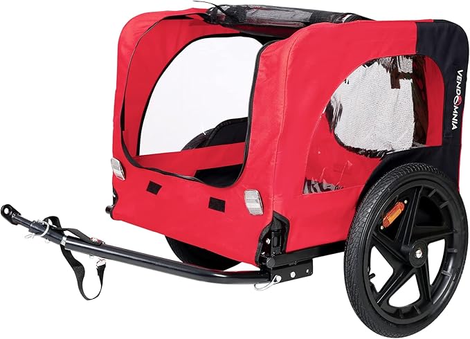 KZPFER Foldable Pet Jogging Stroller Dog Carriers Bicycle Trailer Pet Dog Cat Bike Trailer