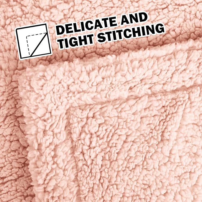 furrybaby Dog Blanket Soft Dog Blankets for Large Dogs Puppy Essentials Washable Fluffy Sherpa Fleece Cat Blanket 41x65 Inches for Bed Furniture Couch Sofa (Double-Layer X Large, Pink)