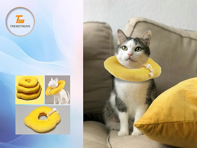 2PCS Cat Cone Collar and Cat Recovery Suit, Anti-Bite, Stop Licking Wounds, Adjustable Soft Elizabethan Cone, Cat Onesie for Female Cat After Surgery