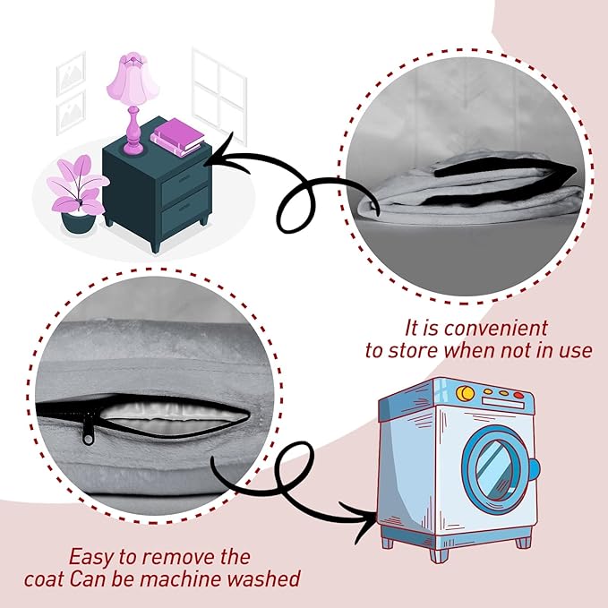 Inflatable Dog Collar-Soft Protective Cone for Dogs After Surgery,Dog Donut Collar Suitable for Dogs and Cats,Dog Cone Collar to Prevent Pets from Touching Stitches,Wounds Rashes(Grey,S)