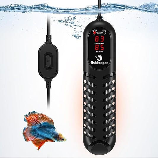 Aquarium Heater, 300W/500W/800W Submersible Fish Tank Heater Double Quartz Explosion-Proof with LED Screen & Multi-Protection, for 60-160 Gallon Freshwater & Saltwater Tank