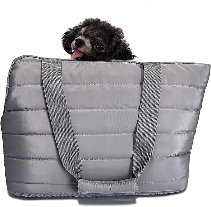 LeerKing Dog Carriers for Small Dogs Lightweight Pet Tote Bag with Polar Fleece Sturdy Puppy/Cat/Bunny Purse Bag with PVC Base Plate for Walking, Subway, Shopping, Hiking, Traveling