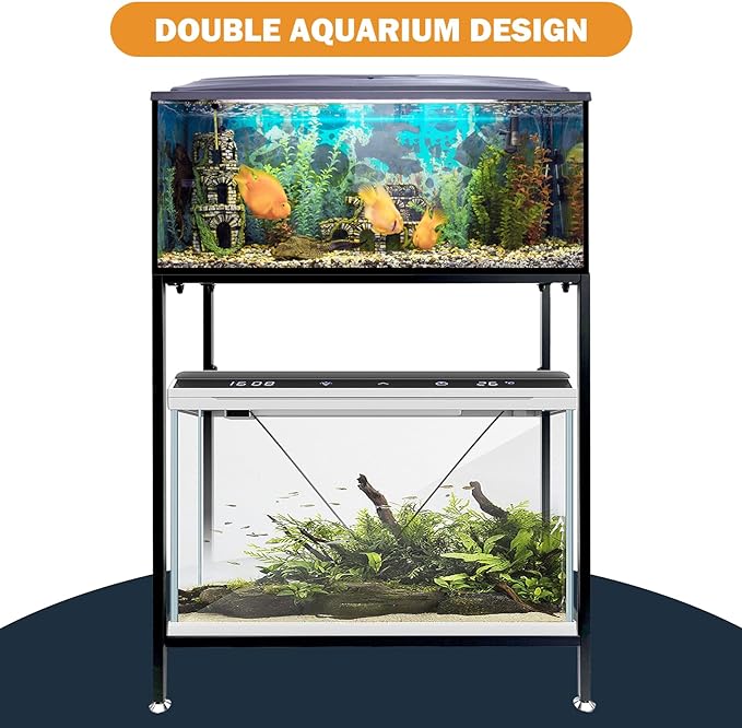 Fish Tank Stand: The Perfect 10 Gallon Metal Aquarium Stand Measuring 22.8" W x 10.6" D x 31.3" H to Fit Your Aquatic Display Needs.