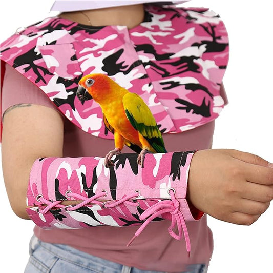 Bonaweite Pet Bird Shoulder Poop Protector, Anti-Bite Shoulder Pad Diaper Shawl for Parrot, Protective Anti-Scratch Arm Guard for Macaw African Budgies Parakeet Agapornis Fischeri Cockatiel Lovebird