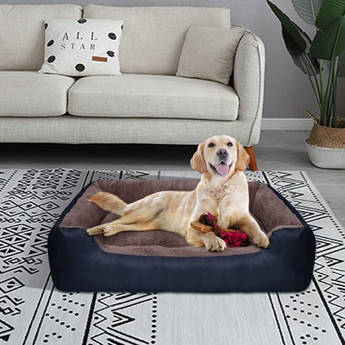 PUPPBUDD Dog Beds for Medium Dogs, Washable Dog Bed Comfortable and Breathable Pet Bed Rectangle Warming Dog Bed for Medium Dogs