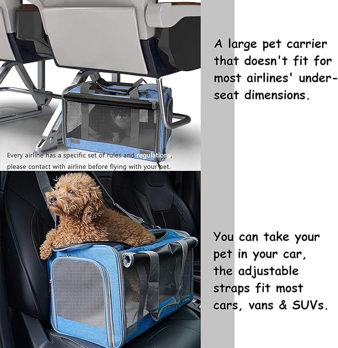 Pet Carrier for Large and Medium Cats, Soft-Sided Pet Carrier for Big Medium Cats and Puppy, Dog Carriers Cat Carriers Pet Privacy Protection Travel Carriers