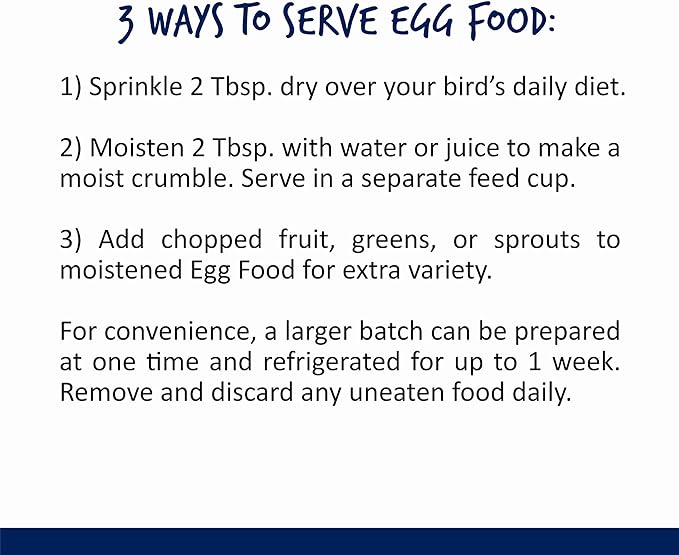 Vitakraft VitaSmart Egg Food for Birds - Daily Supplement for Parrots, Parakeets, Cockatiels, and Canaries - Bird Calcium Supplement 1.1 Pound (Pack of 1)