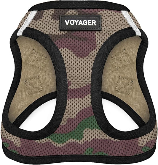 Voyager Step-in Air Dog Harness - All Weather Mesh Step in Vest Harness for Small and Medium Dogs and Cats by Best Pet Supplies - Harness (Army/Black Trim), XL (Chest: 20.5-23")