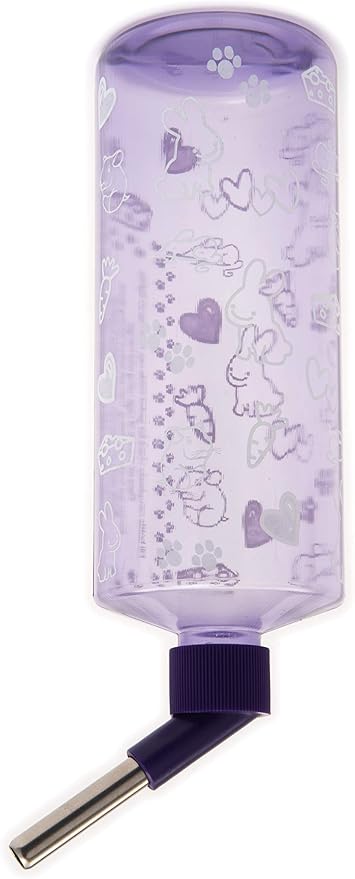 Lixit Standard Cage Water Bottles for Rabbits, Ferrets, Guinea Pigs, Hamsters, Rats, Mice and other Small Animal's (32 Ounce, Purple)