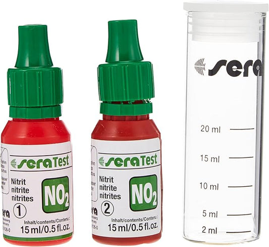 Sera Nitrite (NO2) Test, 2X15 ml - For Fresh and Marine Water Aquarium Test Kits, Monitor Nitrite Level, Approx. 75 Measurements