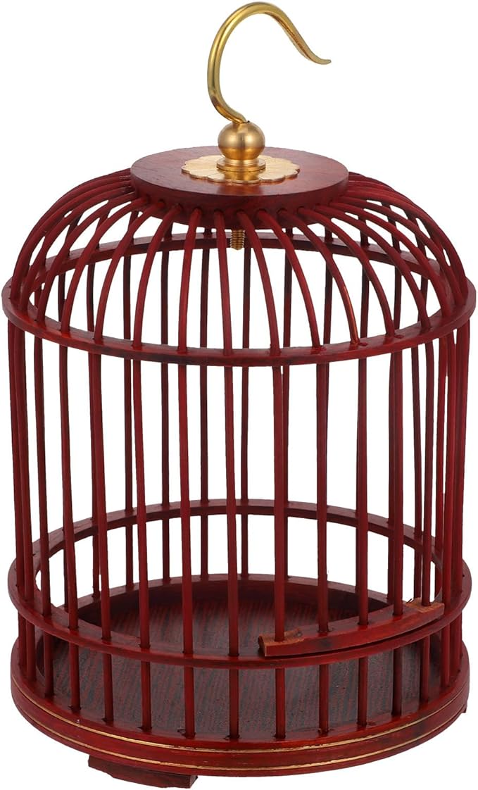 PRETYZOOM Pet Cage Garden Insert Shelter Hanging Cage Wood Cage Hamster Habitat Firefly Cage Cage Pets Supplies Vintage Bird Cage Hanging Cage Container Wooden Metal