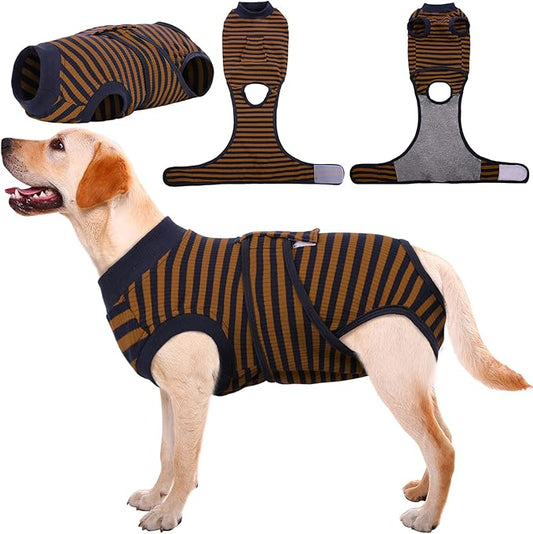 Kuoser Recovery Suit for Dogs Cats After Surgery, Professional Pet Recovery Shirt Dog Abdominal Wounds Bandages, Substitute E-Collar & Cone,Prevent Licking Dog Onesies Pet Surgery Recovery Suit