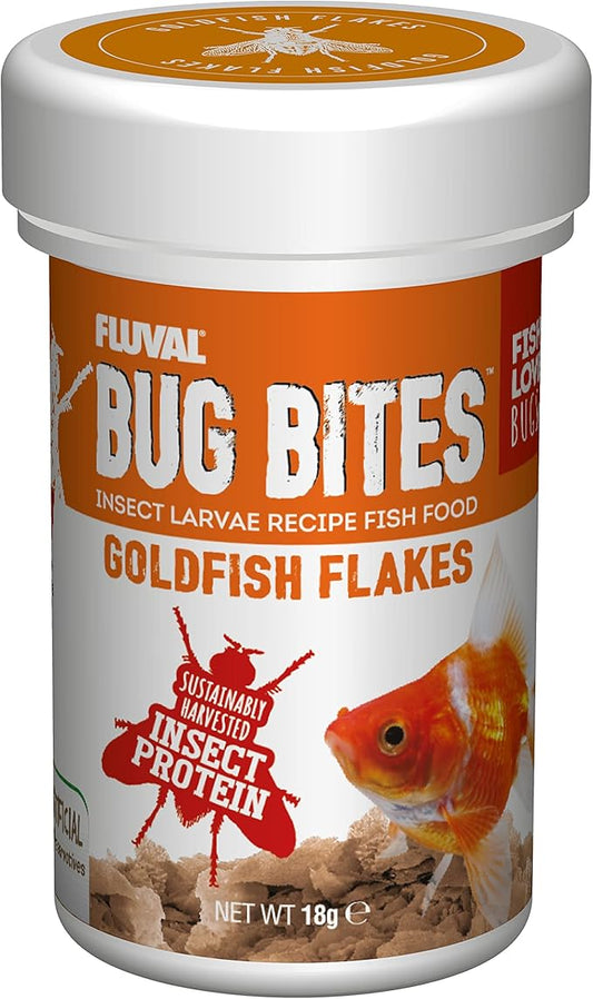 Fluval Bug Bites Goldfish Fish Food, Flakes for Small to Medium Sized Fish, 0.63 oz., A7338