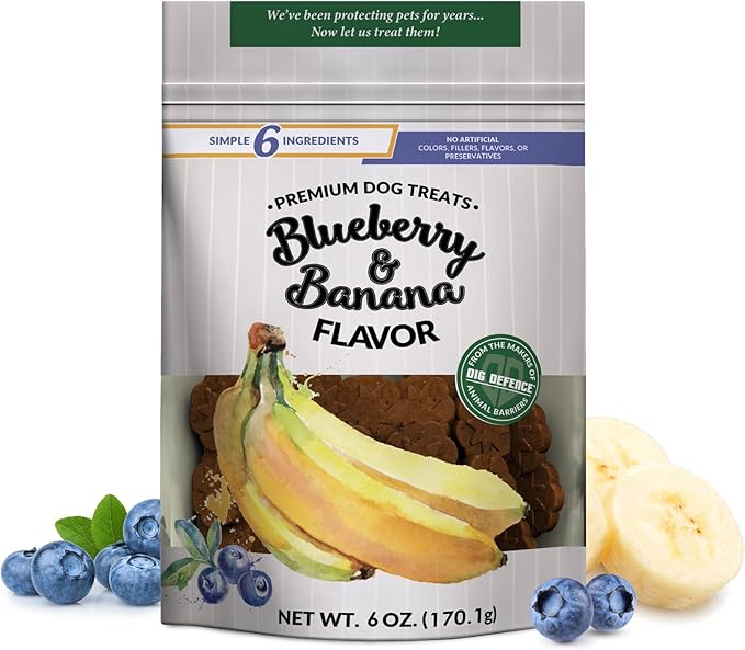 Dig Defence - Blueberry and Banana Premium Dog Treats - Gourmet Healthy Dog Treats, Training Treats for Dogs