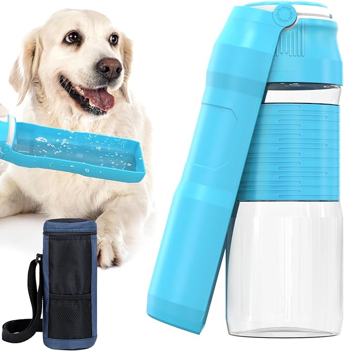 Lesotc Dog Water Bottle, 35OZ Portable Dog Water Bottle Dispenser Dog Travel Water Bottle, Leak Proof Foldable Pet Water Bottle Travel Water Bowl Dog Accessories for Dogs Outdoor Walking and Hiking