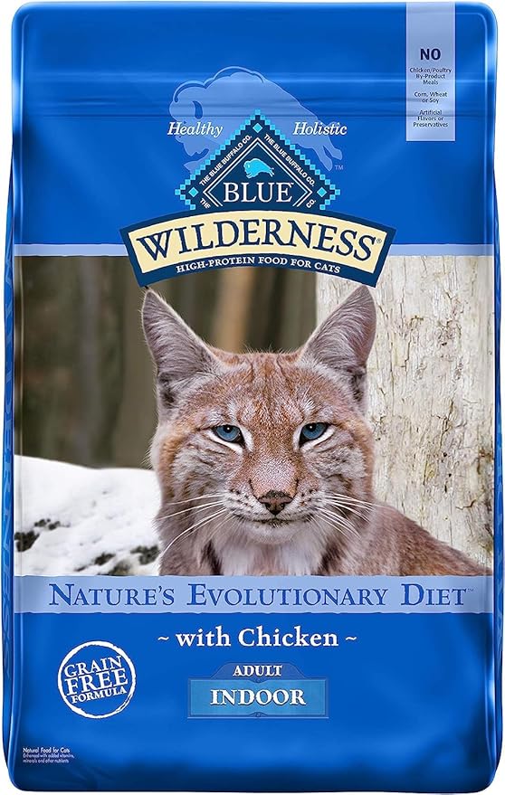 Blue Buffalo Wilderness High Protein, Natural Adult Indoor Dry Cat Food, Chicken 9.5-lb