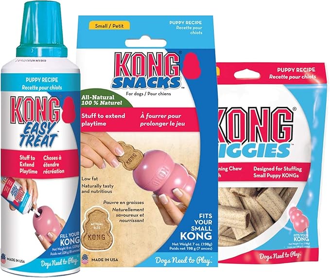 KONG - Dog Treat Combo - Easy Treat, Snacks and Ziggies - Puppy Treats for Small Puppies