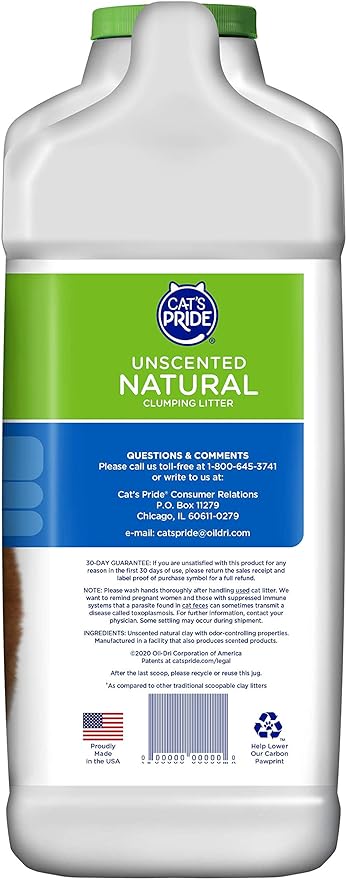 Cat's Pride Lightweight Clumping Litter: Natural - Powerful Odor Control - Unscented, 10 Pounds