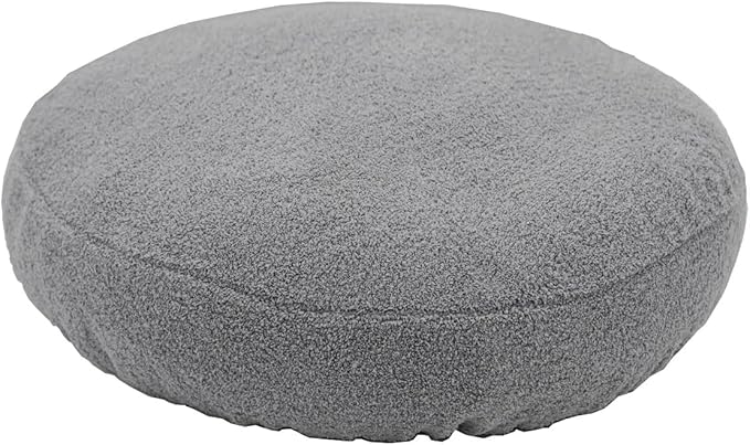 Round Stretch Dog Bed Cover Replacement Washable Not Waterproof for Small Faux Fur Round Donut 23 to 24 inch