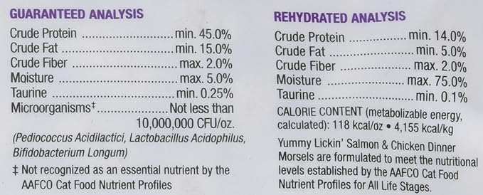 Stella & Chewy's Freeze-Dried Raw Sea-Licious Salmon & Cod Dinner Morsels Grain-Free Cat Food, 8 oz bag, Brown (CAT-FDSC-9)