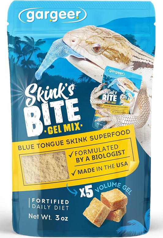 3oz Blue Tongue Skink Food. Complete Gel Diet for Both Juveniles and Adults. Proudly Made in The USA, Using Premium Ingredients, Fortified Gourmet Formula. Enjoy!