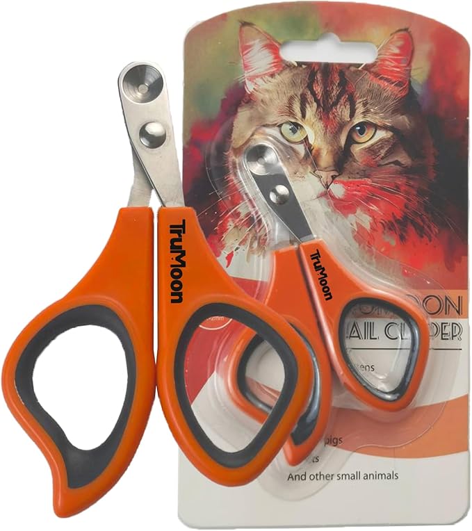 Easy Cat Claw Trimmers with Circular Guard- Avoid Over Cutting Meow Nail Clippers for Cats Who Like to Struggle - Professional Grooming Tool for Kitten Cat