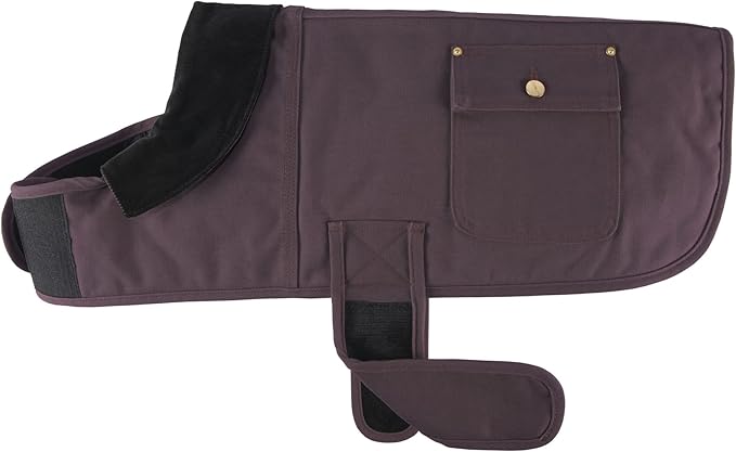 Carhartt Firm Duck Insulated Dog Chore Coat, Deep Wine, Small
