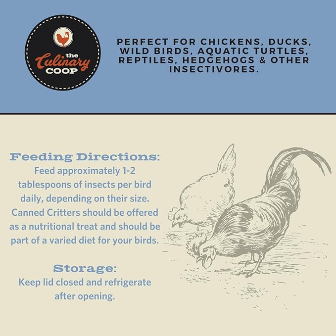 Fluker's Culinary Coop Canned Mealworms Chicken Treat, All Natural and Packed with Protein, 2.75 oz