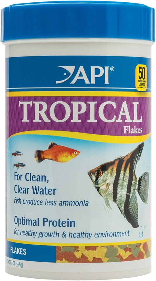 API TROPICAL FLAKES Fish Food 5.7-Ounce Container