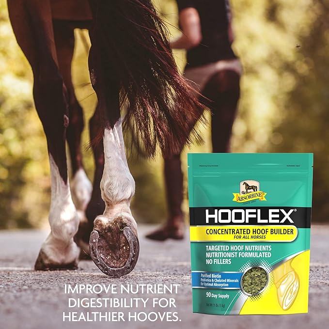 Absorbine Hooflex Concentrated Hoof Builder Supplement Pellets, 11lb Bag / 90 Day Supply