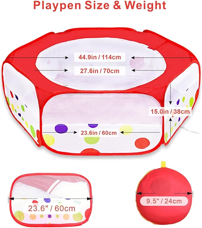 XIRGS Small Animal Playpen, Waterproof Small Pet Cage Tent Portable Outdoor Exercise Yard Fence with Top Cover Anti Escape Yard Fence for Kitten/Cat/Rabbits/Bunny/Hamster/Guinea Pig/Chinchillas