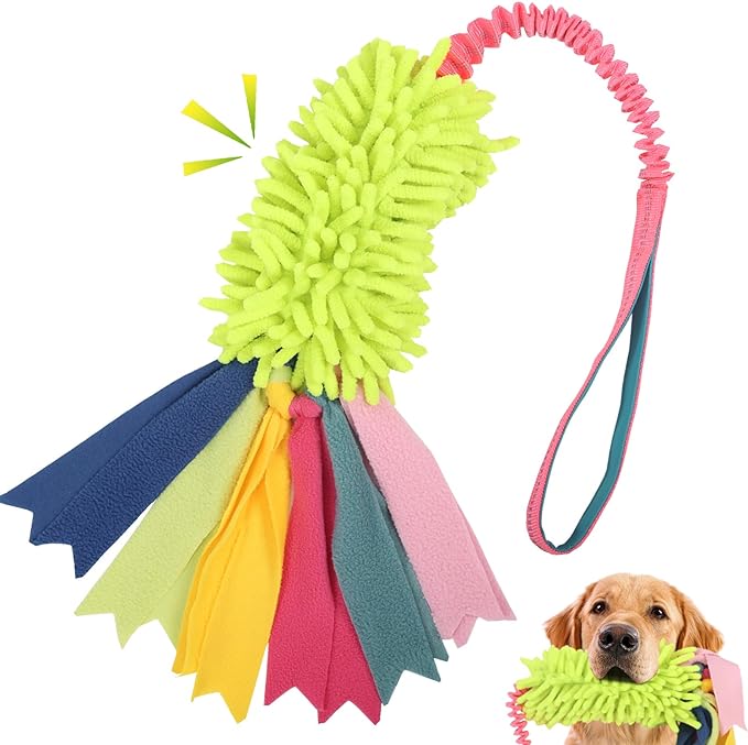 Dog Tug Toys Dog Toys for Aggressive Chewers Dog Rope Toy with Strong Squeak, Easy to Grap Large Dog Chew Toy Ideal for Training for Puppy, Middle Dog Play, Dog Grinding Teeth