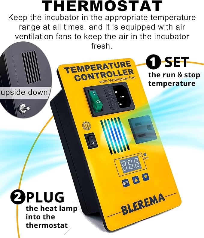 Puppy Incubator with Temperature Control & Ventilation Fan, Incubator for Puppies with Heating and Oxygen Tube, Kittens Incubator & Brooder, Pet Incubator for Dogs, Chicks, Birds and Newborn Critters