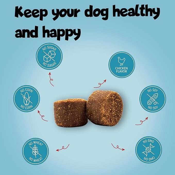 Pets Calming Chews for Dogs - Melatonin for Dogs - Safe Food Supplements - Dog Anxiety Relief -Hemp Calming Chews for Dogs - Separation Anxiety Relief for Dogs - Pets Travel Calm - Dog Calm